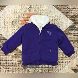 Know Wear 2T Washington Huskies Purple Jacket with Sherpa Lining